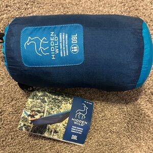 Double Hammock - Navy and Teal